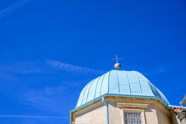 Blue color Church roof with blue sky
