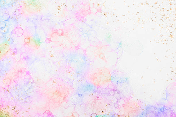 istock Colorful bubble art pink background feminine style 2158381004