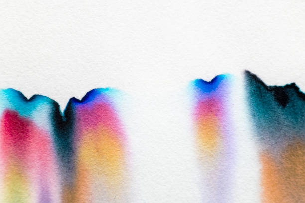 Aesthetic abstract chromatography background in colorful tone