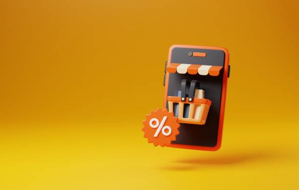 istock Online Shopping Supersale, Exclusive Discount Icons. 3D render 2158382273