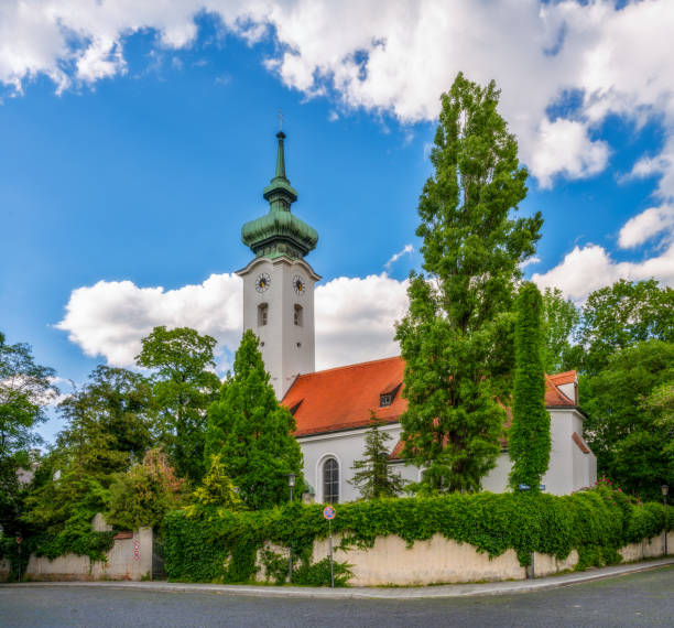 istock Church of the historic cemetry in Bogenhausen 2158385068