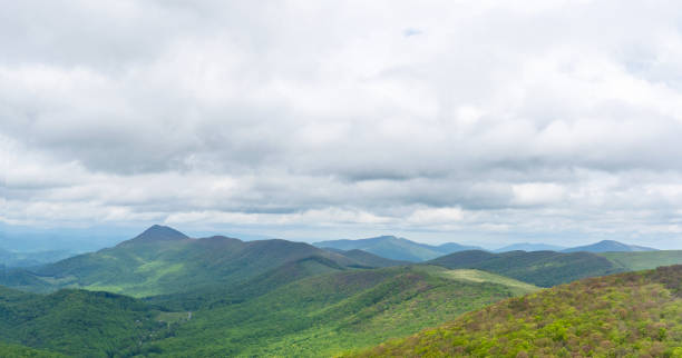 istock This view from the north summit of Elk Knob is blanketed in large white clouds with soft light illuminating the mountain peaks. The vista showcases the high country of North Carolina and Virginia. 2158391131