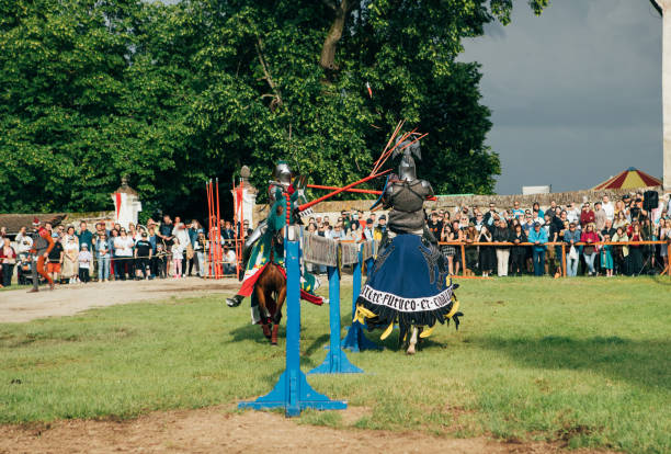Knights on Horseback preparing to do battle