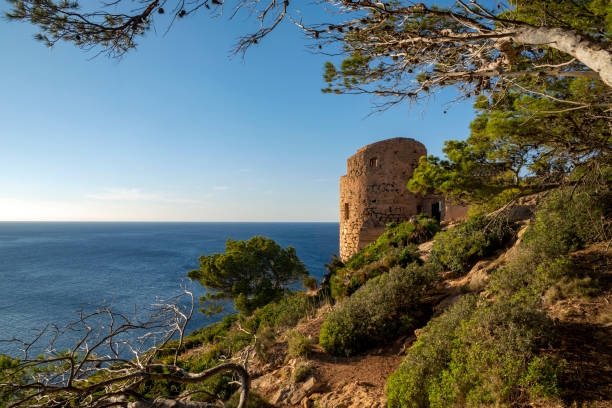 istock Cala en Basset old watch tower in Majorca 2158400681