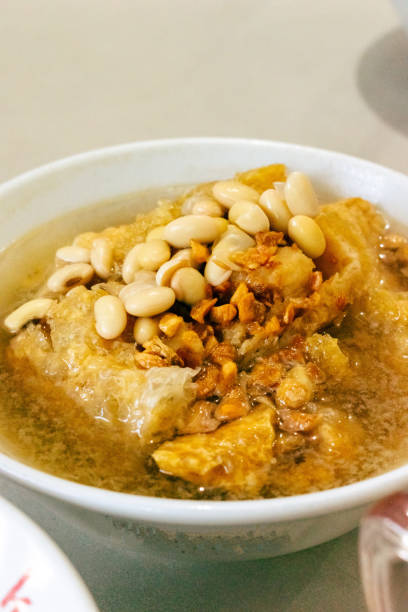 Chinese Food with a Pork Soup