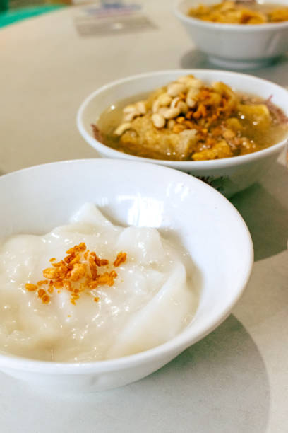 Chinese Food with a Pork Soup