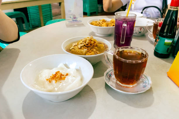 Chinese Food with a Pork Soup