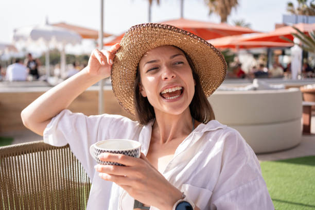 istock Shouting at a waiter while drinking coffee in a beach bar in Palma de Mallorca 2158408650