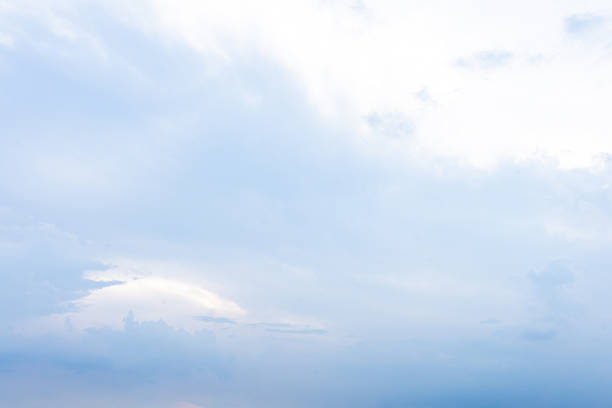 A bright and beautiful summer day with a clear blue sky and fluffy white clouds