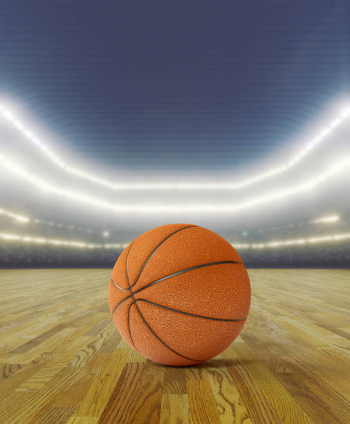istock Basketball Floodlit Stadium Arena Night 2158411808