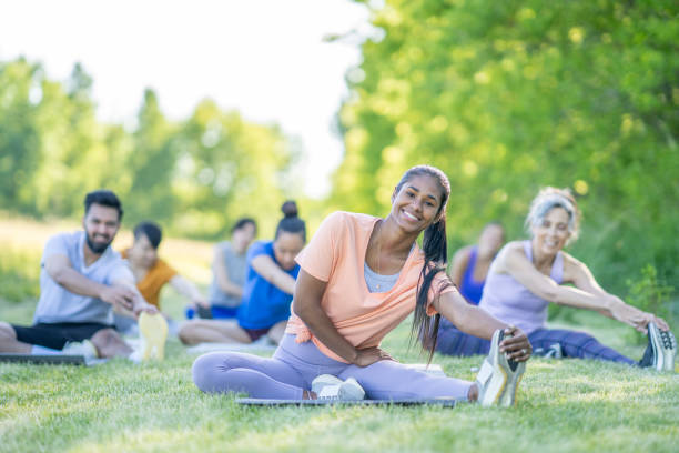 istock Outdoor Fitness Class 2158419925