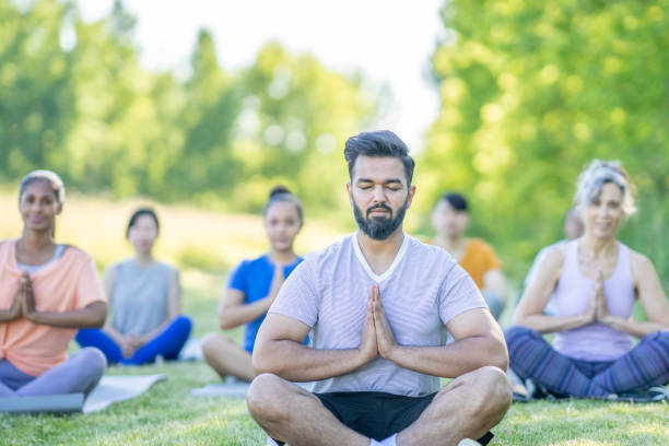 istock Outdoor Yoga Class 2158419935