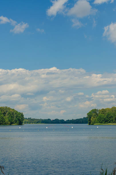 istock Lake with rowing track for kayaking, canoeing 2158419981