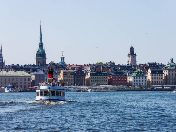 istock View of a ship in city against clear sky 2158421722