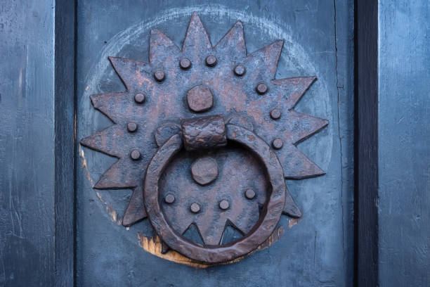 istock Metal door knocker closeup 2158428716