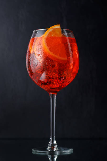 istock Spritz cocktail with orange slice and ice 2158430761