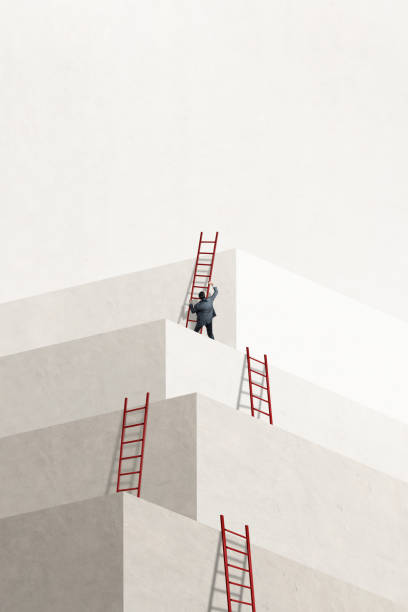 istock Businessman Searching For Higher Level 2158432687