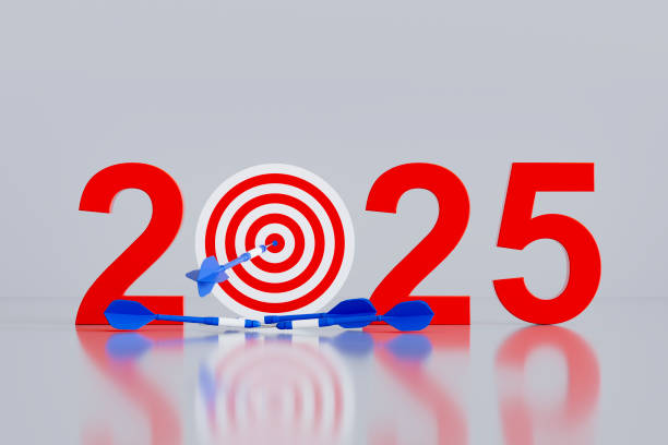 istock 2025 new year goals with dartboard 2158438006