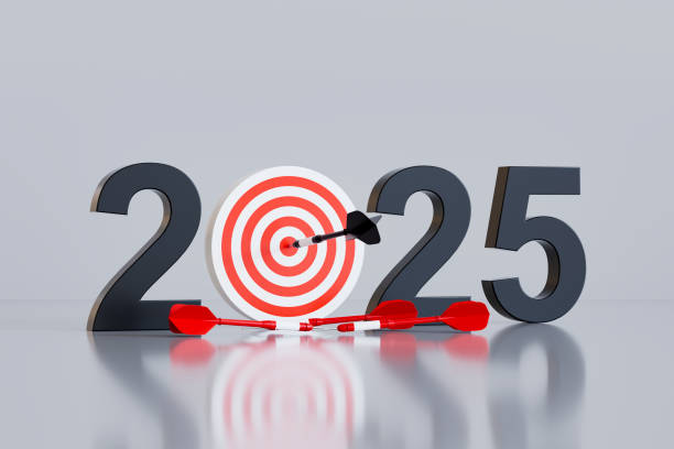 istock 2025 new year goals with dartboard 2158438201