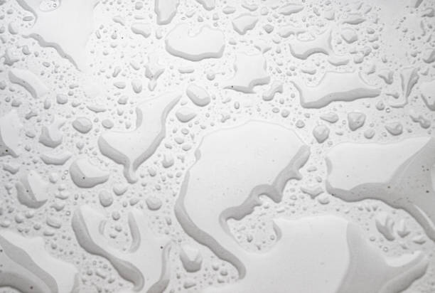 istock Water droplets on a white background curves shape 2158438276