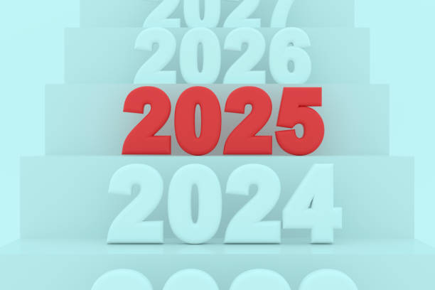istock 2025 new year on ladder 2158438305