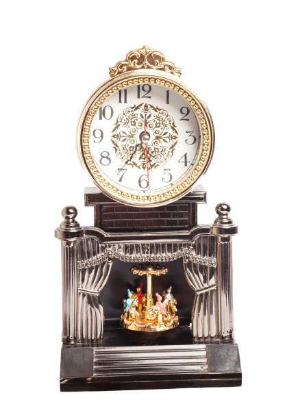 Old vintage antique clock. Antiques concept