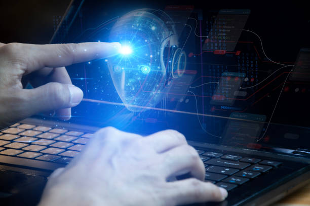 istock Concept of using artificial intelligence In industrial work, business, production, Industry 5.0 2158444098