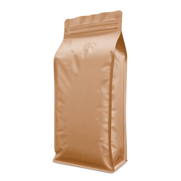 istock Coffee Bag Packaging Mockup 3D Rendering Isolated on White Background 2158445753