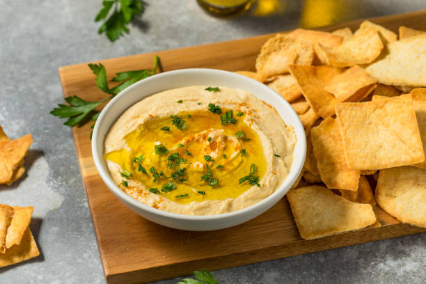 istock Healthy Mediterranean Chickpea Hummus 2158451474
