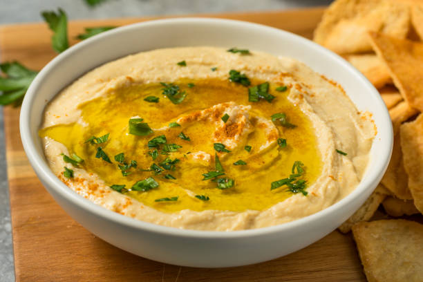 istock Healthy Mediterranean Chickpea Hummus 2158451559