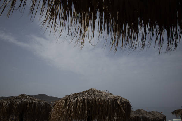 Sunshade on the beach at Greece