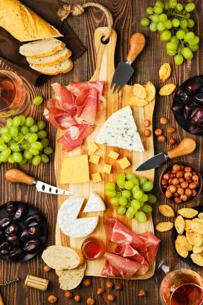 istock Top view of cheese plate 2158456255