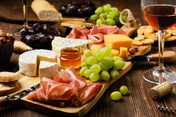 istock Snacks and antipasto for wine 2158456273