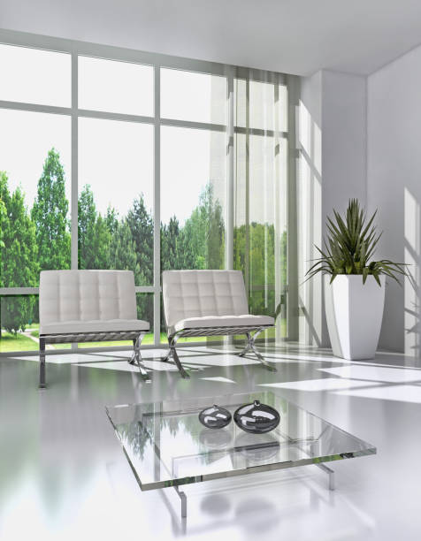 Top view of a modern living room in the interior of a house