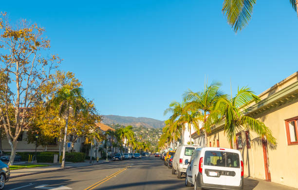 istock Street in Santa Barbara at sunset 2158467000