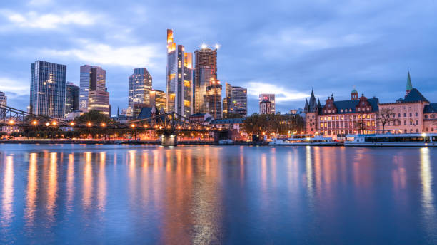 istock The Evening Skyline of Frankfurt, Germany 2158470923