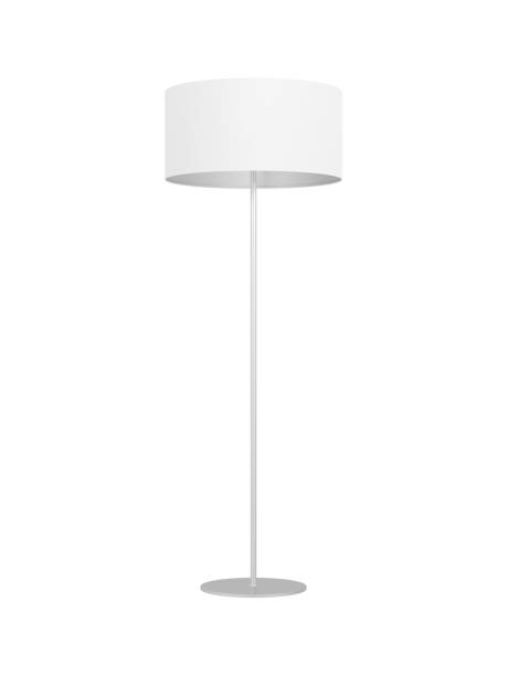 Floor lamp isolated on white background. Minimalist. White.
