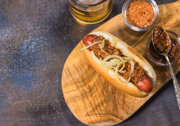 Female have fermented vegetables - sauerkraut with sausages, fermented food for good health