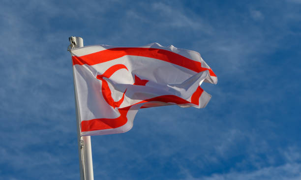 istock Northern Cyprus flag waving in the wind 11 2158489408