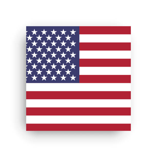 istock Square vector flag of United States of America 2158490552