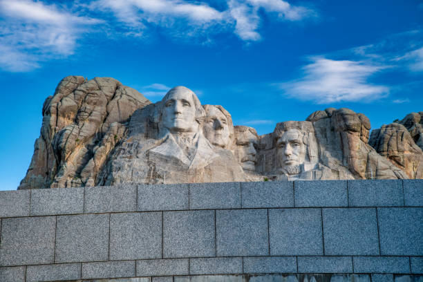 Mount Rushmore National Memorial, South Dakota. View on a sunny summer day.