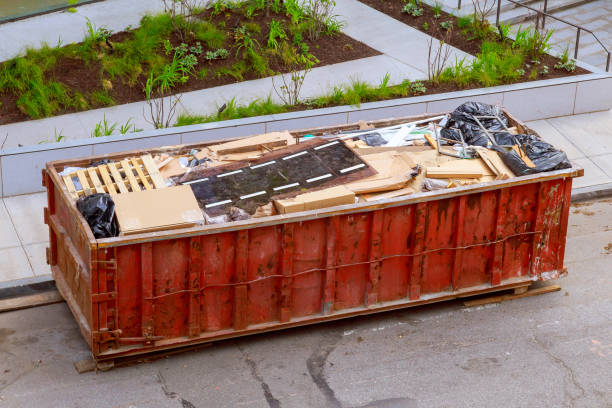istock Garbage metal container is used for disposal construction waste during construction of a house 2158496965