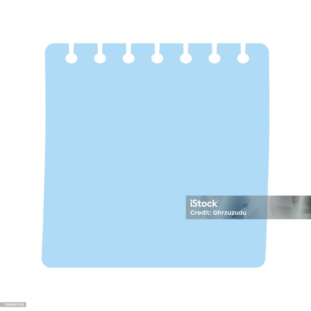 Square Shape Blank Notebook Page Note Paper Stock Illustration ...