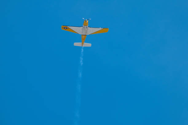Airplane crash. airplane in flight. The engine of the plane fired. Flames and smoke. Emergency After Takeoff.