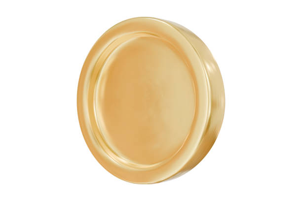 istock Realistic Golden coin. Isolated gold money. 2158502465