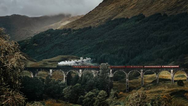 istock Train on the Glenfinnan Viaduct, Scotland 2158509234