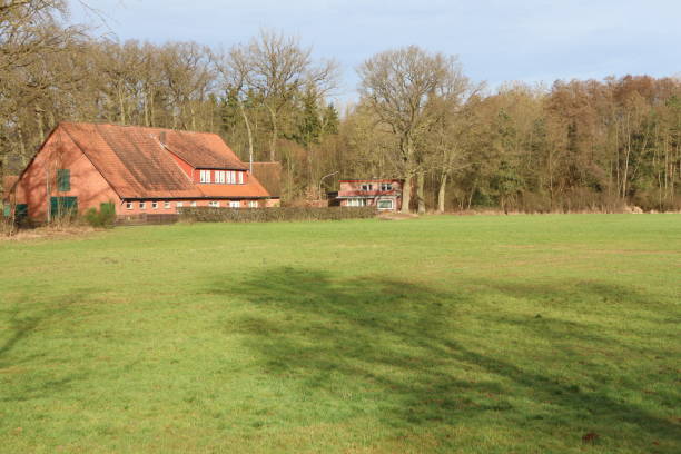 istock Rustic Farmhouse in a serene Countryside Meadow, surrounded by nature and greenery 2158513636