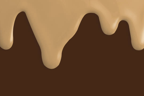 istock Nude dripping paint background in brown 2158514716