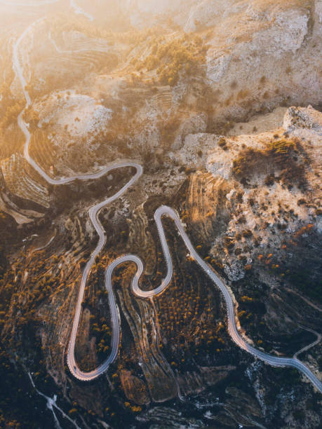 istock Winding roads in Confrides, Marina Baixa, Spain 2158516162