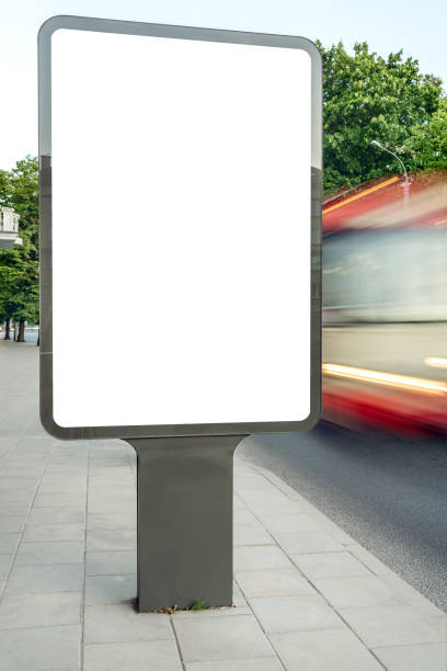 istock Blank Mockup Of Vertical Lightbox For Your Advertising Or Banner 2158519078